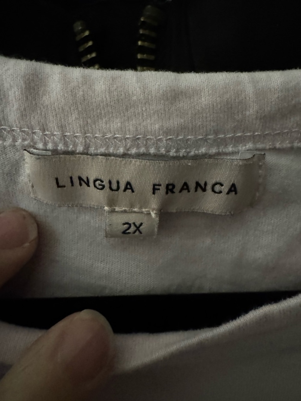 Lingua Franca Embroidered Pink Tee All You Need Is Love - Picture 5 of 5